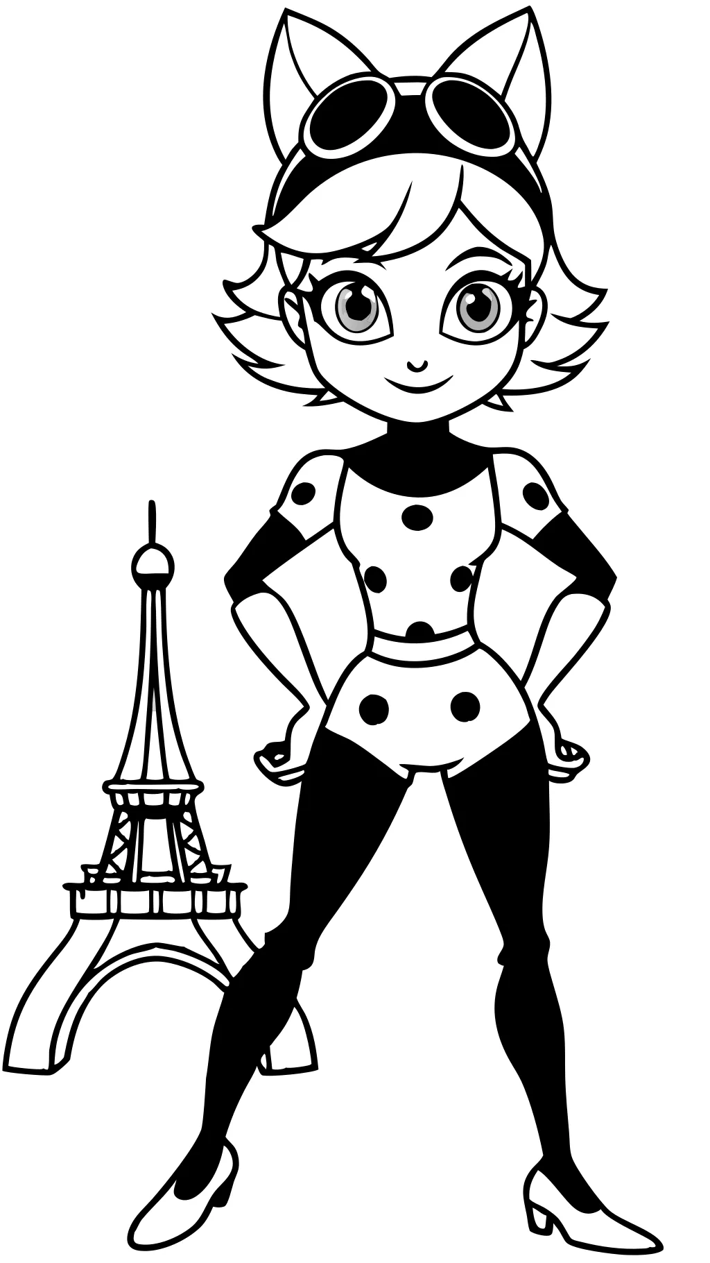 miraculous ladybug and cat noir coloring page